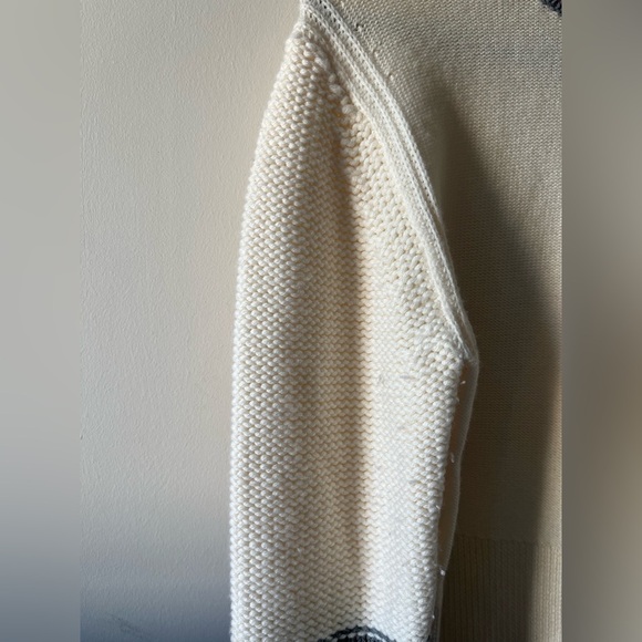 GREY JASON WU 100% Wool Colorblock Puff Sleeved Knit Sweater - Size XS - Picture 11 of 12